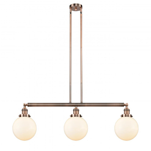 Beacon - 3 Light - 41 inch - Antique Copper - Stem Hung - Adjustable Island Light (3442|213-AC-G201-8-LED)