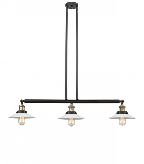 Halophane - 3 Light - 41 inch - Black Antique Brass - Stem Hung - Adjustable Island Light (3442|213-BAB-G1-LED)