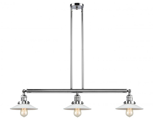 Halophane - 3 Light - 41 inch - Polished Chrome - Stem Hung - Adjustable Island Light (3442|213-PC-G1-LED)