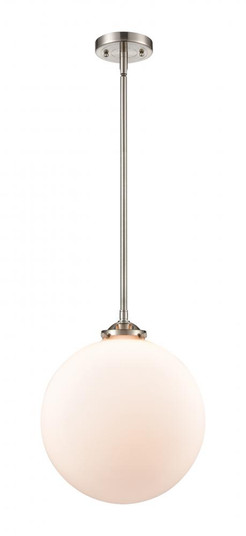 Beacon - 1 Light - 12 inch - Brushed Satin Nickel - Stem hung - Mini Pendant (3442|284-1S-SN-G201-12-LED)