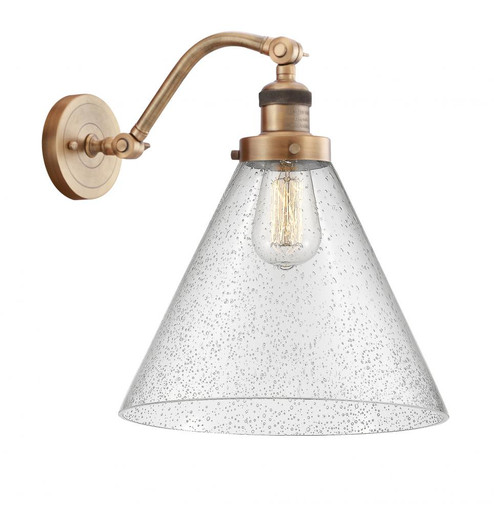Cone - 1 Light - 12 inch - Brushed Brass - Adjustable Sconce (3442|515-1W-BB-G44-L)