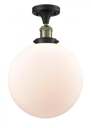 Beacon - 1 Light - 12 inch - Black Antique Brass - Semi-Flush Mount (3442|517-1CH-BAB-G201-12)