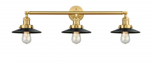 Railroad - 3 Light - 32 inch - Satin Gold - Bath Vanity Light (3442|205-SG-M6)