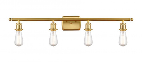 Bare Bulb - 4 Light - 36 inch - Satin Gold - Bath Vanity Light (3442|516-4W-SG-LED)