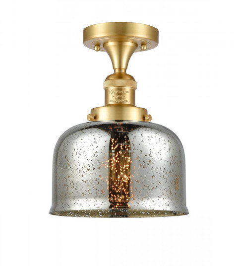 Bell - 1 Light - 8 inch - Satin Gold - Semi-Flush Mount (3442|517-1CH-SG-G78)
