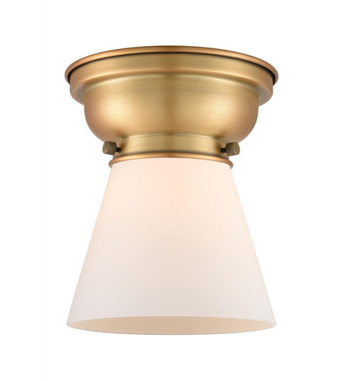 Cone - 1 Light - 6 inch - Brushed Brass - Flush Mount (3442|623-1F-BB-G61-LED)