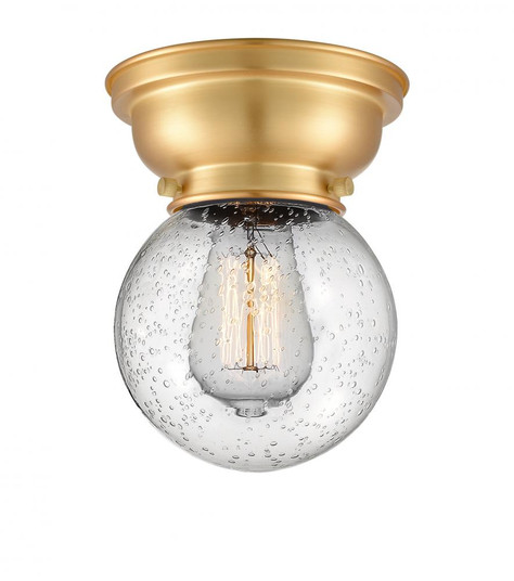 Beacon - 1 Light - 6 inch - Satin Gold - Flush Mount (3442|623-1F-SG-G204-6)