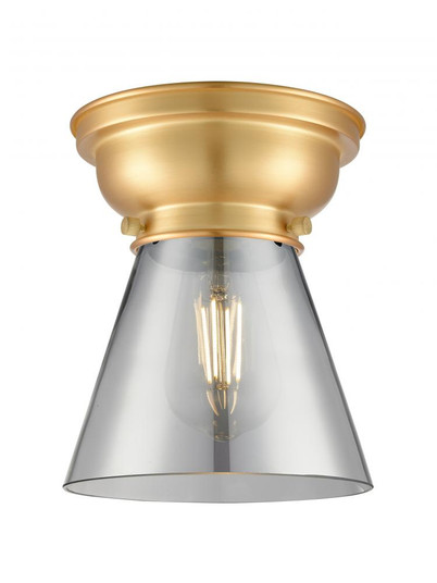 Cone - 1 Light - 6 inch - Satin Gold - Flush Mount (3442|623-1F-SG-G63-LED)
