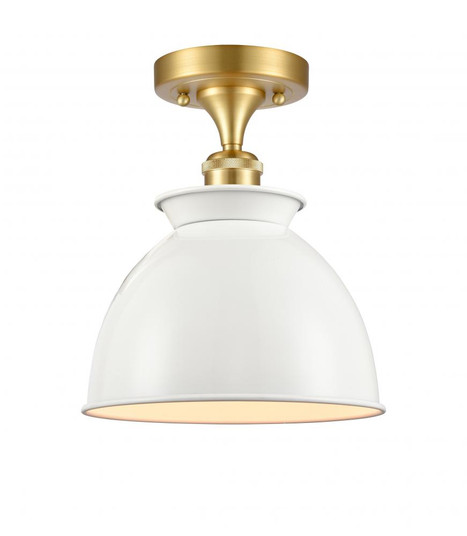 Adirondack - 1 Light - 8 inch - Satin Gold - Semi-Flush Mount (3442|516-1C-SG-M14-W)