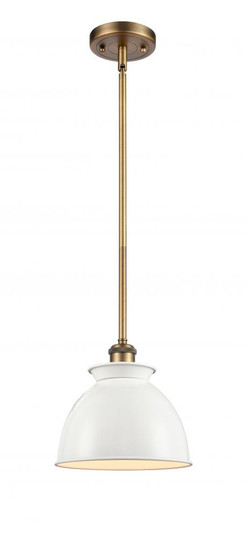 Adirondack - 1 Light - 8 inch - Brushed Brass - Mini Pendant (3442|516-1S-BB-M14-W-LED)
