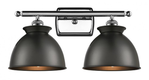 Adirondack - 2 Light - 18 inch - Polished Chrome - Bath Vanity Light (3442|516-2W-PC-M14-BK-LED)