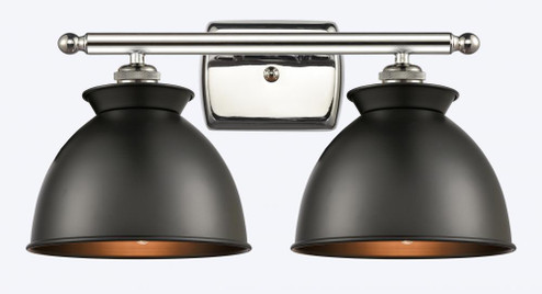 Adirondack - 2 Light - 18 inch - Polished Nickel - Bath Vanity Light (3442|516-2W-PN-M14-BK-LED)