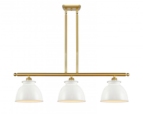 Adirondack - 3 Light - 36 inch - Satin Gold - Stem hung - Island Light (3442|516-3I-SG-M14-W)