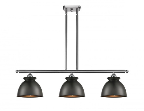 Adirondack - 3 Light - 36 inch - Brushed Satin Nickel - Stem hung - Island Light (3442|516-3I-SN-M14-BK)