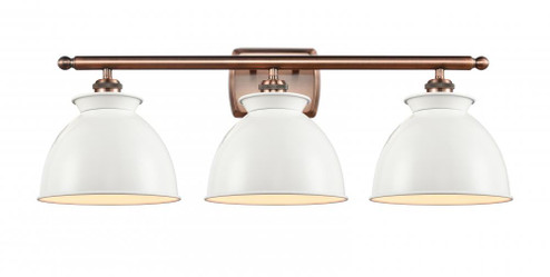 Adirondack - 3 Light - 28 inch - Antique Copper - Bath Vanity Light (3442|516-3W-AC-M14-W-LED)