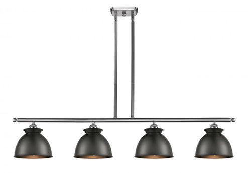 Adirondack - 4 Light - 48 inch - Brushed Satin Nickel - Stem hung - Island Light (3442|516-4I-SN-M14-BK-LED)