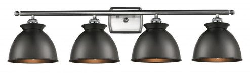 Adirondack - 4 Light - 38 inch - Brushed Satin Nickel - Bath Vanity Light (3442|516-4W-SN-M14-BK-LED)