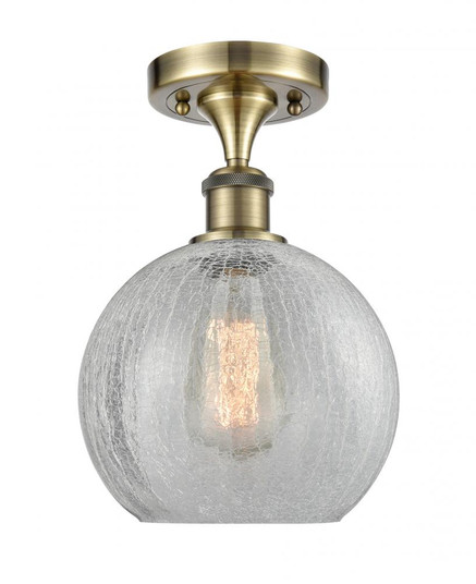 Athens - 1 Light - 8 inch - Antique Brass - Semi-Flush Mount (3442|516-1C-AB-G125-LED)