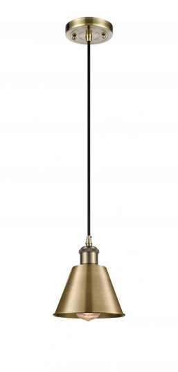Smithfield - 1 Light - 7 inch - Antique Brass - Cord hung - Mini Pendant (3442|516-1P-AB-M8-LED)