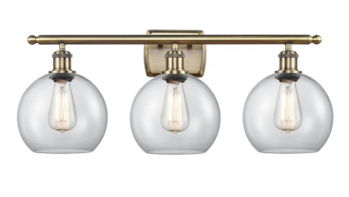 Athens - 3 Light - 28 inch - Antique Brass - Bath Vanity Light (3442|516-3W-AB-G122)