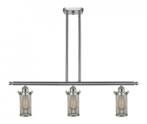 Bleecker - 3 Light - 36 inch - Brushed Satin Nickel - Stem hung - Island Light (3442|516-3I-SN-CE219-LED)