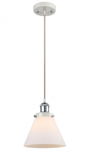 Cone - 1 Light - 8 inch - White Polished Chrome - Cord hung - Mini Pendant (3442|916-1P-WPC-G41)