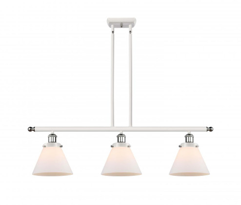Cone - 3 Light - 36 inch - White Polished Chrome - Stem Hung - Island Light (3442|916-3I-WPC-G41)