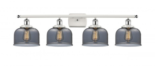 Bell - 4 Light - 38 inch - White Polished Chrome - Bath Vanity Light (3442|916-4W-WPC-G73-LED)