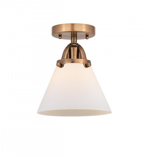 Cone - 1 Light - 8 inch - Antique Copper - Semi-Flush Mount (3442|288-1C-AC-G41-LED)