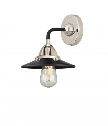 Railroad - 1 Light - 8 inch - Black Polished Nickel - Sconce (3442|288-1W-BPN-M6-BK-LED)