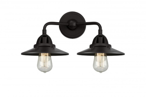 Railroad - 2 Light - 16 inch - Matte Black - Bath Vanity Light (3442|288-2W-BK-M6-BK)