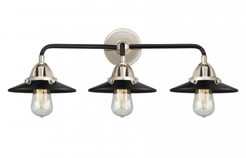 Railroad - 3 Light - 26 inch - Black Polished Nickel - Bath Vanity Light (3442|288-3W-BPN-M6-BK)