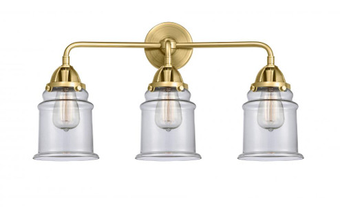Canton - 3 Light - 24 inch - Satin Gold - Bath Vanity Light (3442|288-3W-SG-G182-LED)