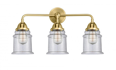 Canton - 3 Light - 24 inch - Satin Gold - Bath Vanity Light (3442|288-3W-SG-G184-LED)