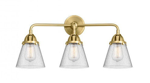 Cone - 3 Light - 24 inch - Satin Gold - Bath Vanity Light (3442|288-3W-SG-G64-LED)