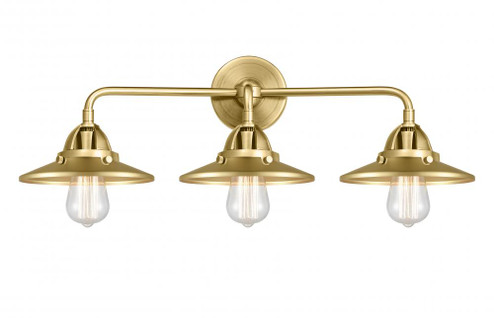 Railroad - 3 Light - 26 inch - Satin Gold - Bath Vanity Light (3442|288-3W-SG-M4-SG-LED)