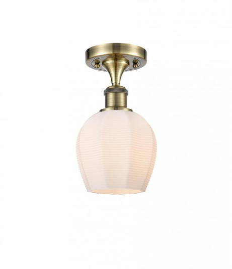 Norfolk - 1 Light - 6 inch - Antique Brass - Semi-Flush Mount (3442|516-1C-AB-G461-6)