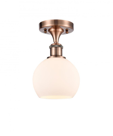 Athens - 1 Light - 6 inch - Antique Copper - Semi-Flush Mount (3442|516-1C-AC-G121-6)