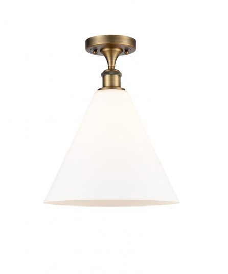 Berkshire - 1 Light - 12 inch - Brushed Brass - Semi-Flush Mount (3442|516-1C-BB-GBC-121)