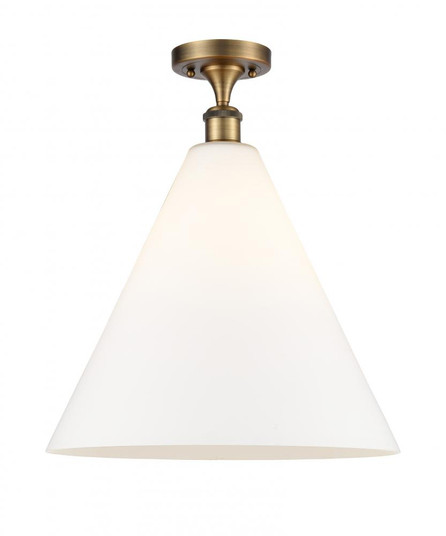 Berkshire - 1 Light - 16 inch - Brushed Brass - Semi-Flush Mount (3442|516-1C-BB-GBC-161)