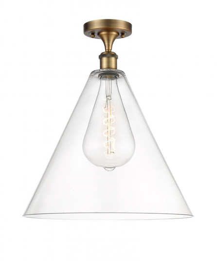 Berkshire - 1 Light - 16 inch - Brushed Brass - Semi-Flush Mount (3442|516-1C-BB-GBC-162)