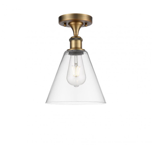 Berkshire - 1 Light - 8 inch - Brushed Brass - Semi-Flush Mount (3442|516-1C-BB-GBC-82)