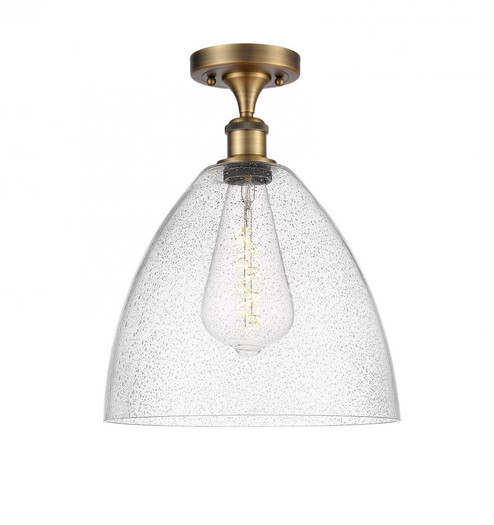 Bristol - 1 Light - 12 inch - Brushed Brass - Semi-Flush Mount (3442|516-1C-BB-GBD-124)