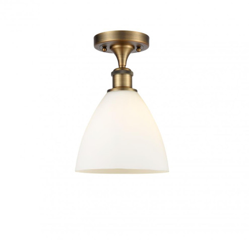 Bristol - 1 Light - 8 inch - Brushed Brass - Semi-Flush Mount (3442|516-1C-BB-GBD-751-LED)