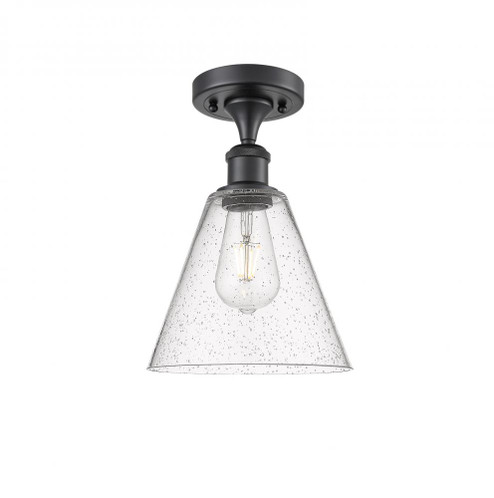 Berkshire - 1 Light - 8 inch - Matte Black - Semi-Flush Mount (3442|516-1C-BK-GBC-84)