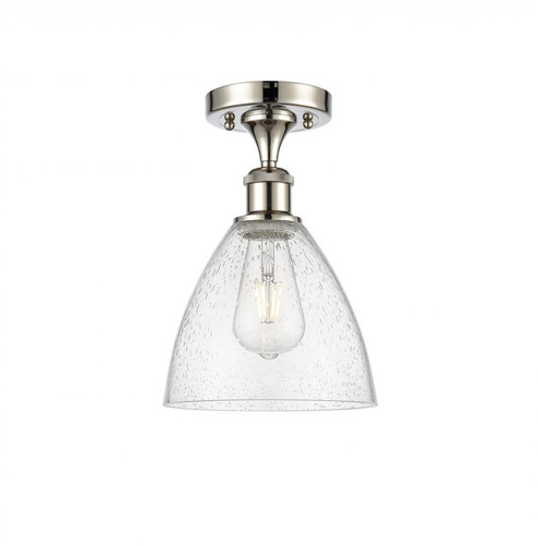 Bristol - 1 Light - 8 inch - Polished Nickel - Semi-Flush Mount (3442|516-1C-PN-GBD-754-LED)