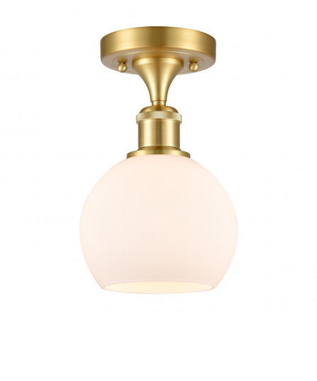 Athens - 1 Light - 6 inch - Satin Gold - Semi-Flush Mount (3442|516-1C-SG-G121-6)