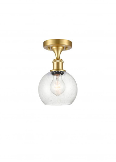 Athens - 1 Light - 6 inch - Satin Gold - Semi-Flush Mount (3442|516-1C-SG-G124-6)
