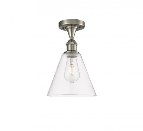 Berkshire - 1 Light - 8 inch - Brushed Satin Nickel - Semi-Flush Mount (3442|516-1C-SN-GBC-82)