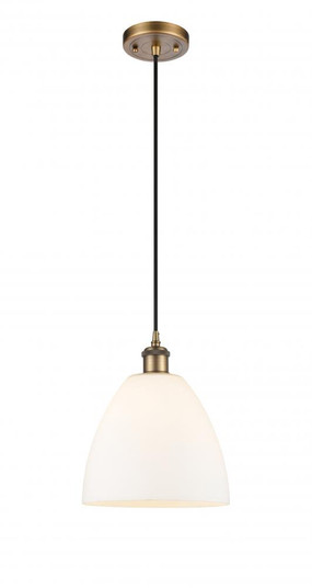 Bristol - 1 Light - 9 inch - Brushed Brass - Cord hung - Mini Pendant (3442|516-1P-BB-GBD-91-LED)
